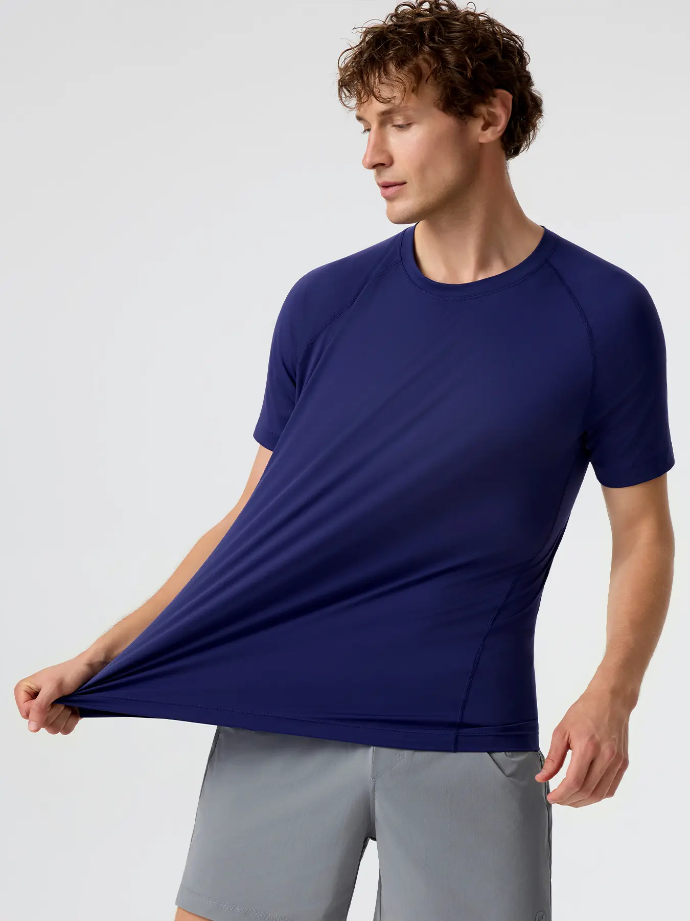 Fioboc Men's PerformancePro Quick-Dry CrewNeck Tee - Gym & Casual Fitness Top
