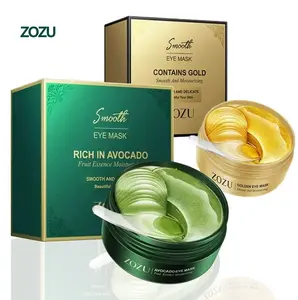 Avocado & Gold Eye Mask Set, Day & Night Moisturizing Eye Care Patches, Natural Hydrating Formula to Reduce Puffiness & Soothe Dry Skin, Gentle Daily Eye Care Product