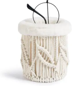 Boho Decor Glasses Holder for Nightstand Plush Lined Eyeglass Stand for Office Desk Organizer Compact Multifunctional Use Gift Idea