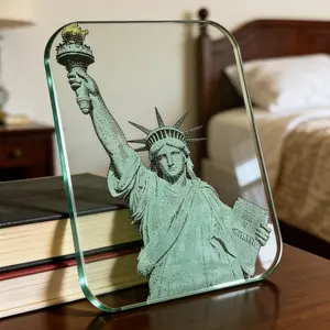 Liberty Goddess Handmade Glass Hammer Painting, Essential Gift Item, Unique Art Decor, Perfect for Home and Office, Ideal for Gifting