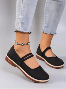 Women's Fashionable Plain Color Slip on Mesh Breathable Lightweight Shoes, Casual Comfortable Low Top Shoes for Daily Wear, All Match Shoes for Women & Girls