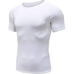 Men's Compression/Loose Fit Tee Short Sleeve  Baselayer T-Shirts Cool Dry Tops (Pack of 1 or 3)