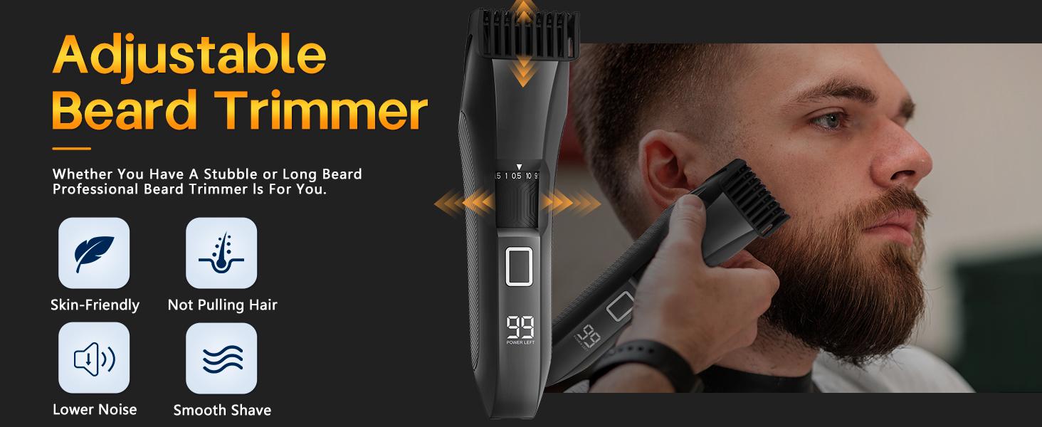 Manscape Beard Trimmer for Men, Groin & Body Hair Trimmer, Ball Shaver, Nose Hair Clippers, IPX7 Waterproof Men's Wet/Dry Groomer Kit, Rechargeable with Travel Case, LED Display