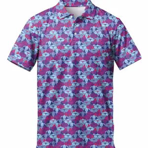 Funny Print Golf Polo Shirt - Men's Short Sleeve, Crazy Design