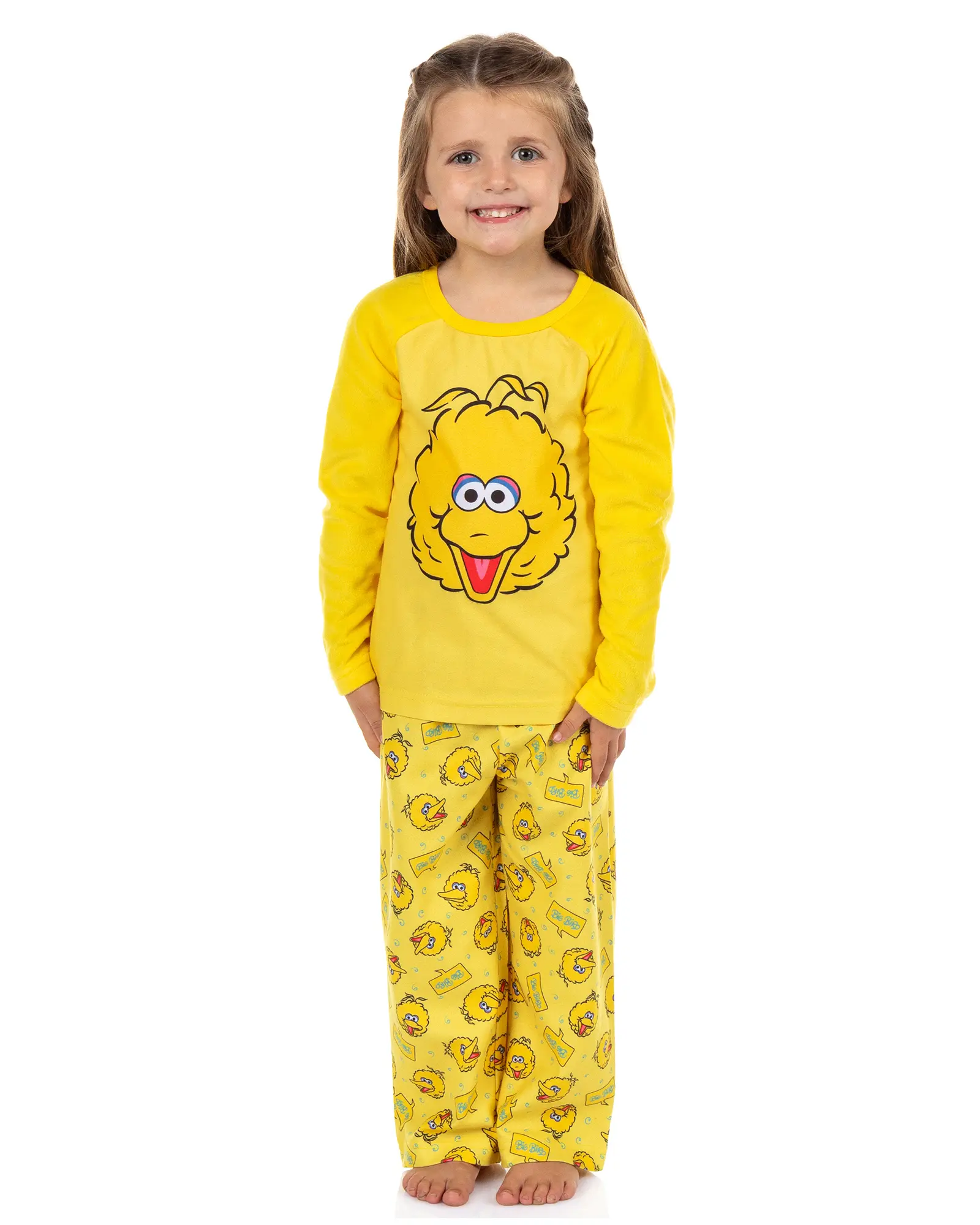 Sesame Street Pajamas Toddler Big Bird Long Sleeve and Pant PJ Set Loungewear