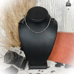 Navajo Style Pearl Choker Necklace - 4mm