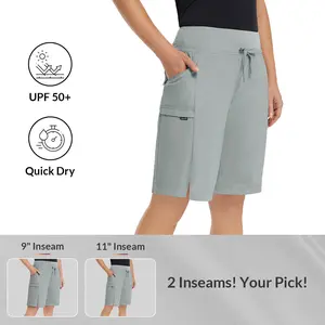 baleaf Women's Long Shorts 9"/11" Quick Dry Bermuda Cargo Shorts for curvy Lightweight Pockets Fitness Summer Bottoms baleaf Women's Long Shorts 9"/11" Quick Dry Bermuda Cargo Shorts for curvy Lightweight Pockets Fitness Summer Bottoms