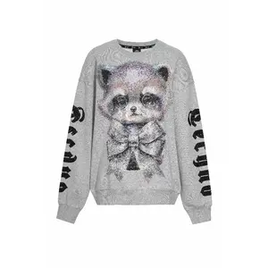 TCH - Grey, Sweatshirt, Koala, Rhinestone, Women