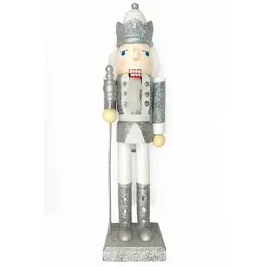 Christmas Nutcracker the King. Wizardi Classic Wooden Festive Decoration F07M14-33-N01222C