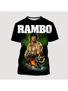 Rambo First Blood 3D Print T-Shirts Men Women Casual Oversized Streetwear Short Sleeve Male Tees Top for Street Fashion