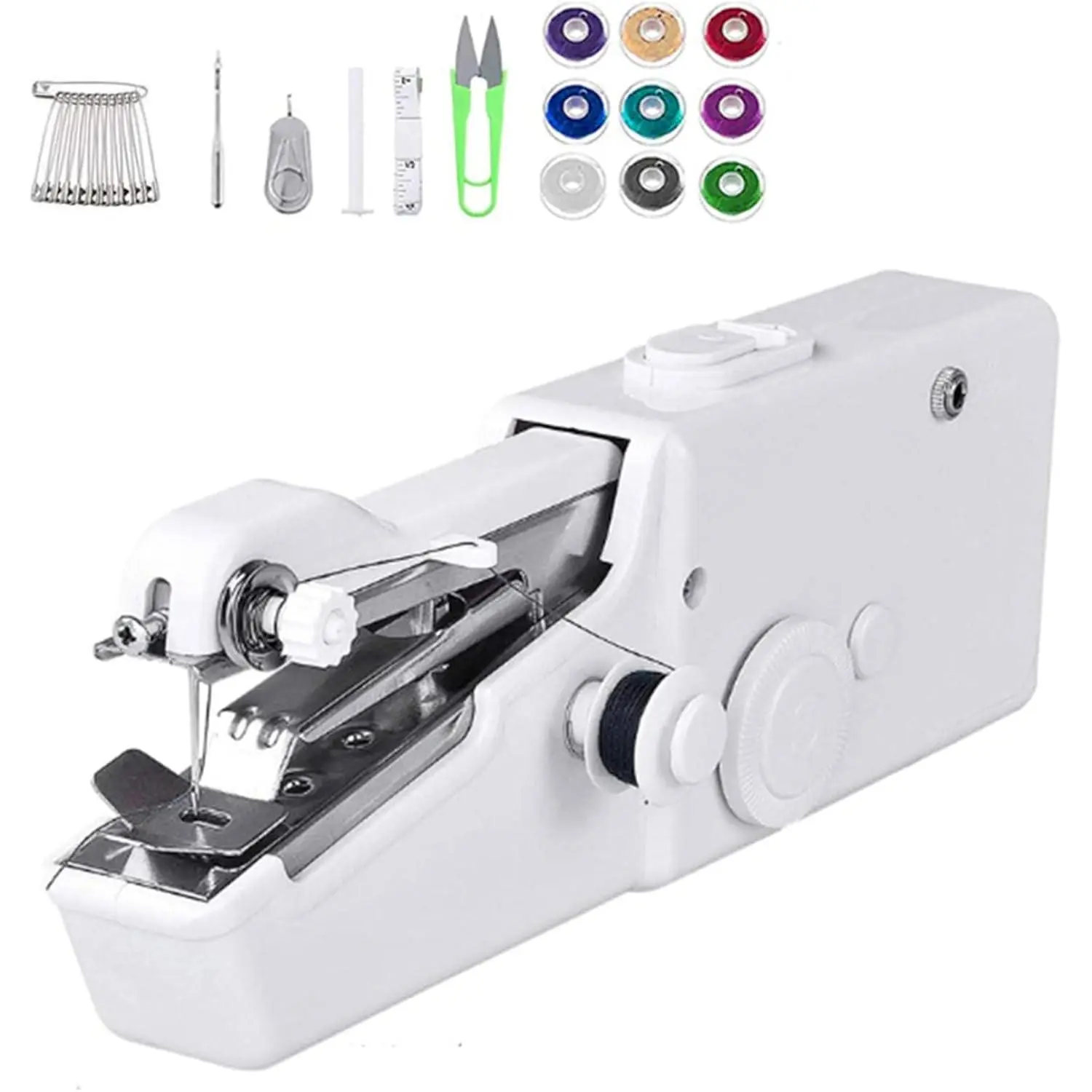 Handheld Sewing Machine, Portable Mini Hand Held Sewing Machine Cordless Electric Stitching Device, DIY Hand Sewer Machine  Household, Travel (Does Not Include A Battery)
