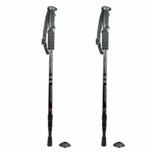 Anti-Shock Trekking Poles 2 Pack, Adjustable Aluminum Alloy 3-Section Hiking Sticks for Camping Climbing Travel