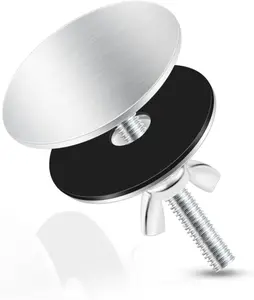 Kitchen Sink Hole Cover Faucet Hole Cover Stainless Steel Plug Sealing Cover Kitchen Sink Tap Hole Plate Stopper Cover 2 Inch Blanking Metal Plug Silver Faucet Plug Covers for Leakage Prevention TKYPZY