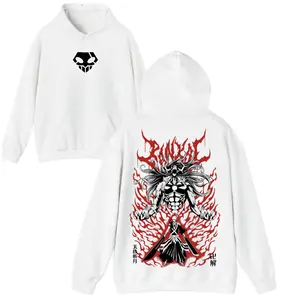 Bleach Ichigo Kurosaki T-Shirt, Hoodie & Sweater – Front Print Hollow Mask Emblem & Back Print Ichigo Final Getsuga Tenshou with Red Flame Aura Design | Unisex Sizes S–5XL | Perfect Gift for Anime & Manga Fans