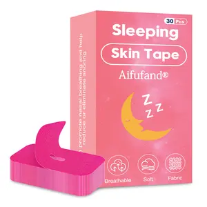 Aifufand Sleep Mouth Tape - 30 Pack Pink Anti-Snoring Mouth Tape for Deep Sleep & Oxygen Boost. Hypoallergenic, Skin-Soothing Night Strips with Skincare Infusion. Stop Snoring, Enhance Recovery & Nasal Breathing.