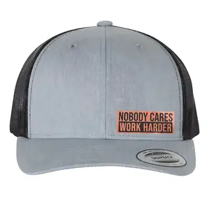 Nobody Cares Work Harder Hat – Motivational Trucker Hat for Men – Gym Workout Snapback Mesh Cap - FREE keychain gift with purchase