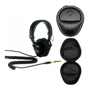 MDR7506 Professional Large Diaphragm Headphone Bundle with Knox Gear Hard Shell Headphone Case for Sony