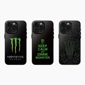 Monster Energy Drink Inspired Phone Case – Black Retro Can Cover for iPhone 11–17 Pro Max & Samsung Galaxy