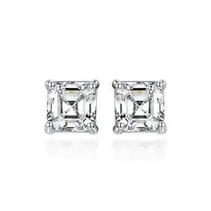 2 Carat Asscher Studs