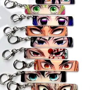 Anime Slayer Eyes Keychains - Collection of Unique Character Eye Designs for Collectors
