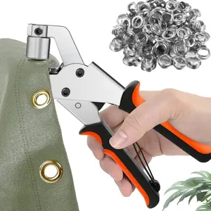 SnapFixMate Professional Grommets Kit, Multi-Functional Grommet Handheld Pliers, 3/8 Inch Heavy-Duty Portable Eyelet Setter Tool, for Punching Round Holes In Leather, Belts, Tarps, Fabric