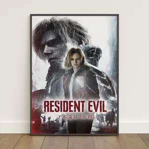 Resident Evil Requiem Poster | Leon Kennedy Wall Art | Game Print NO FRAMED