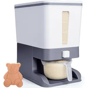 Rice Dispenser 20 Lbs with Moisture Absorbing Clay, Rice Storage Container with Measuring Cup, 12 L Cereal Containers Storage Airtight for Kitchen Pantry Organization