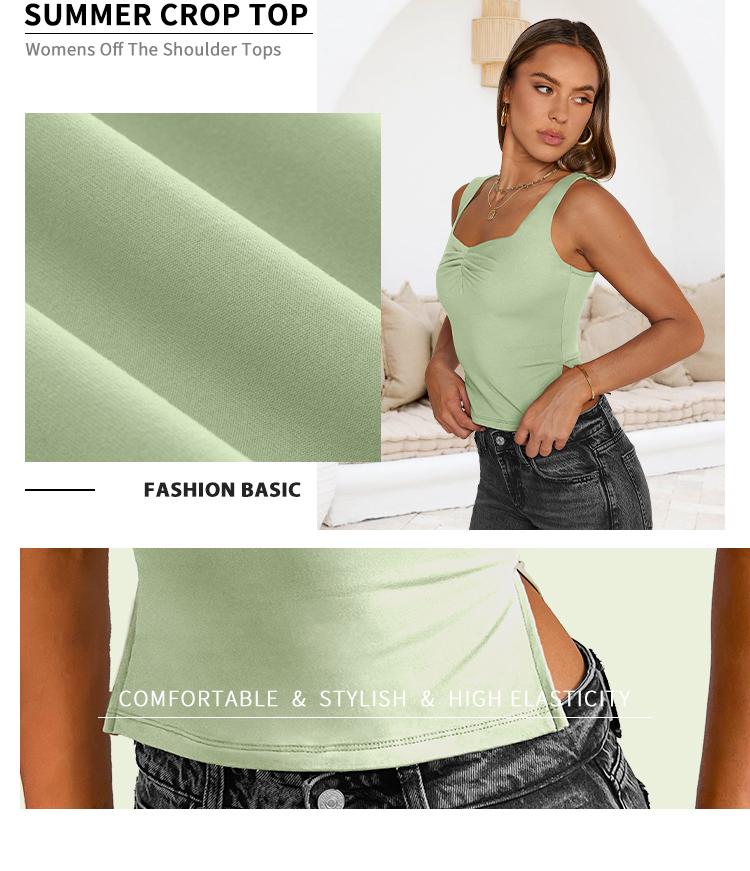 Trendy Queen Women Sleeveless Sexy Backless Going Out Crop Top Y2K Strappy Ruched Tank Top Summer Tight Slim Fit Cute Tops