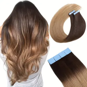 20Pcs 30g Seamless Tape-In Human Hair Extensions, Straight Skin Weft Remy Hair, Invisible & Natural Look, 12-28 Inch Lengths for Women