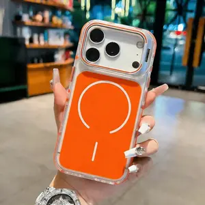 Invisible Lens Stand Magnetic phone case for iPhone 17 Pro Max/17e/17 Pro/17 Air, iPhone 16 Pro Matte Skin Feel, Full-Body Shockproof for 15/14 Pro, Anti-Slip Frame for 13/12 Series, Protective Case for Men & Women