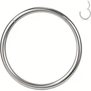 1pcs Women Men Titanium Hinged Nose Rings Hoop 20G 18G 16G Clicker Hoop for Nostril Septum Cartilage Helix Daith Tragus Rook Conch Lip Ear Lobe Piercings 6mm/7mm/8mm/9mm/10mm/12mm Silver-Gold-Rose Gold-Black