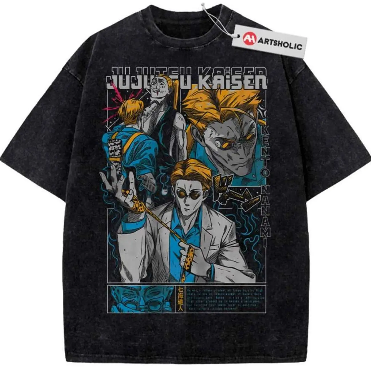 Kento Nanami Shirt, Jujutsu Kaisen Shirt, Anime Shirt, Vintage Tee , Graphic Tee, Unisex Fashion, Full Color, Full Size, For Men, For Women