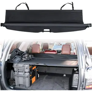 Trunk Cargo Cover for Toyota 4runner 2010-2018 2019 2020 2021 2022 2023 2024 Retractable Rear Trunk Cargo Luggage Security Shade Cover Shield Waterproof Custom Fit All Weather (Black)