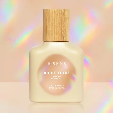 5 SENS Right There Clean Girl Perfume | Apricot Musk Skin Scent for Women | Eau de Parfum 30mL or 10mL | Apricot, Peony, Freesia, Amber Woods, Skin Musk | New Limited Edition | Long-Lasting Clean Vegan Fragrance