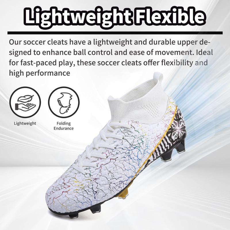 Mens Womens Soccer Cleats Youth Soccer Shoes Football Shoes High-Top Football Cleats Outdoor/Indoor Athletic Shoes Sneakers