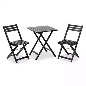 Kirkland's Black Wood 3-pc. Outdoor Bistro Set