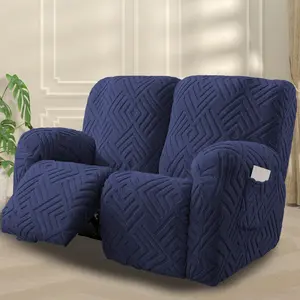 Lavishcover Recliner Loveseat Chair Cover 6pc Set Stretch Sofa Slipcover Nonslip Elastic Furniture Protector for Living Room Home Decor