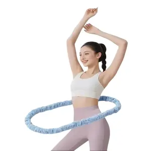 New Style Fleece Ultra Quiet weighted Hula Hoop for Fitness Yoga Training Soft Material Quiet Design Indoor Use Multi functional Exercise Equipment Home Gym Equipment Exercise Apparatus
