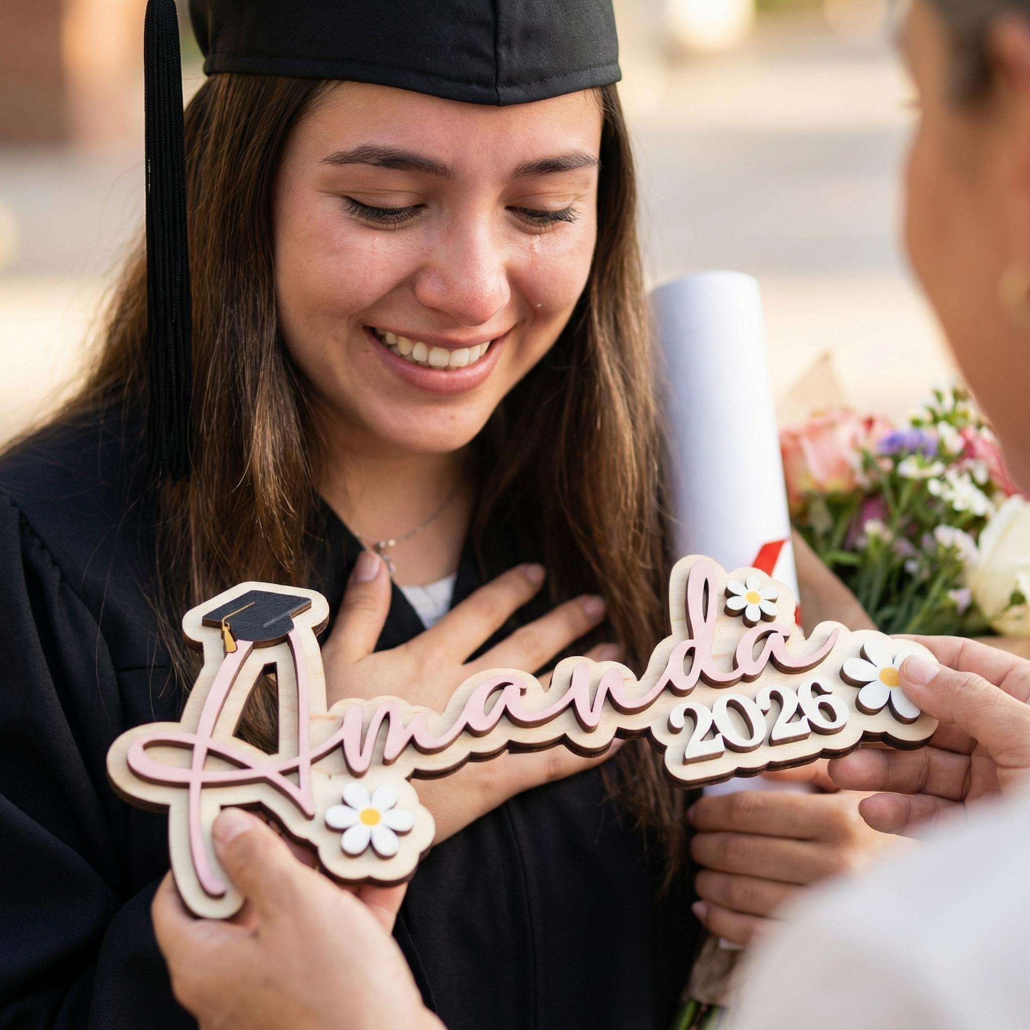 Personalized Class of 2026 Graduation Sign, Senior Photo Prop, Custom Name Grad Decor, Grad Party, Graduation Gift For Her, Grad Name Sign 2025 2026, Custom Kid Name Sign For Graduation Grandson