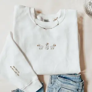 [Made in US] ORIGINAL Embroidered Lost Sheep Sweatshirt T-shirt Hoodie: Christian Psalm 23 Crewneck