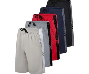 {5-Pack} Men's Active Athletic Moisture-Wicking Performance Shorts (S-3XL)