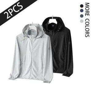 Men’s sun-protection hooded shirt, long sleeves, moisture-wicking and breathable for a cool feel, suitable for outdoor sports, fitness, hiking, camping, fishing, boating, construction, landscaping/gardening, and gardening activities. Coats Bestie