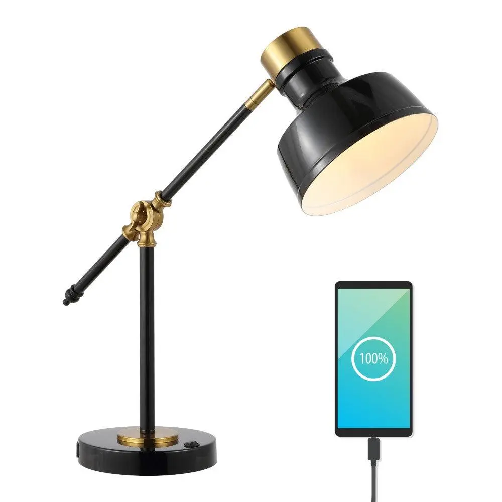 JONATHAN Y Natalie Classic LED Integrated Task Lamp; for Living Room,Bedroom, Kitchen, Office