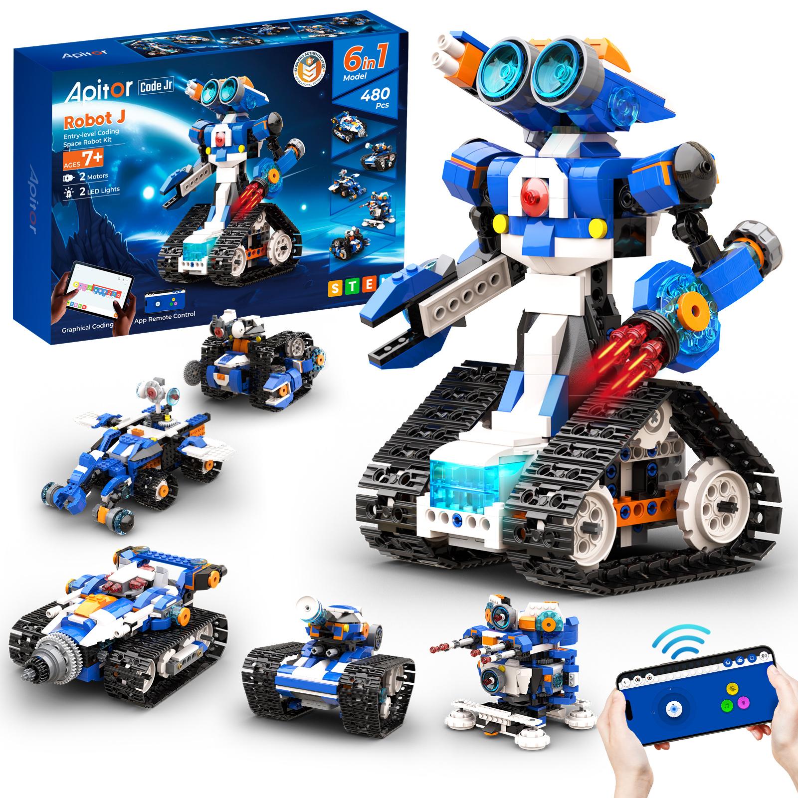 Apitor STEM Robot Toy 6-in-1 Robot Building Kit, suitable for boys aged 8-12, APP remote control STEM coding toy, educational robot gift, suitable for children aged 6-15. Birthday gifts, parent-child activities Apitor STEM Robot Toy 6-in-1 Robot Building Kit, suitable for boys aged 8-12, APP remote control STEM coding toy, educational robot gift, suitable for children aged 6-15. Birthday gifts, parent-child activities