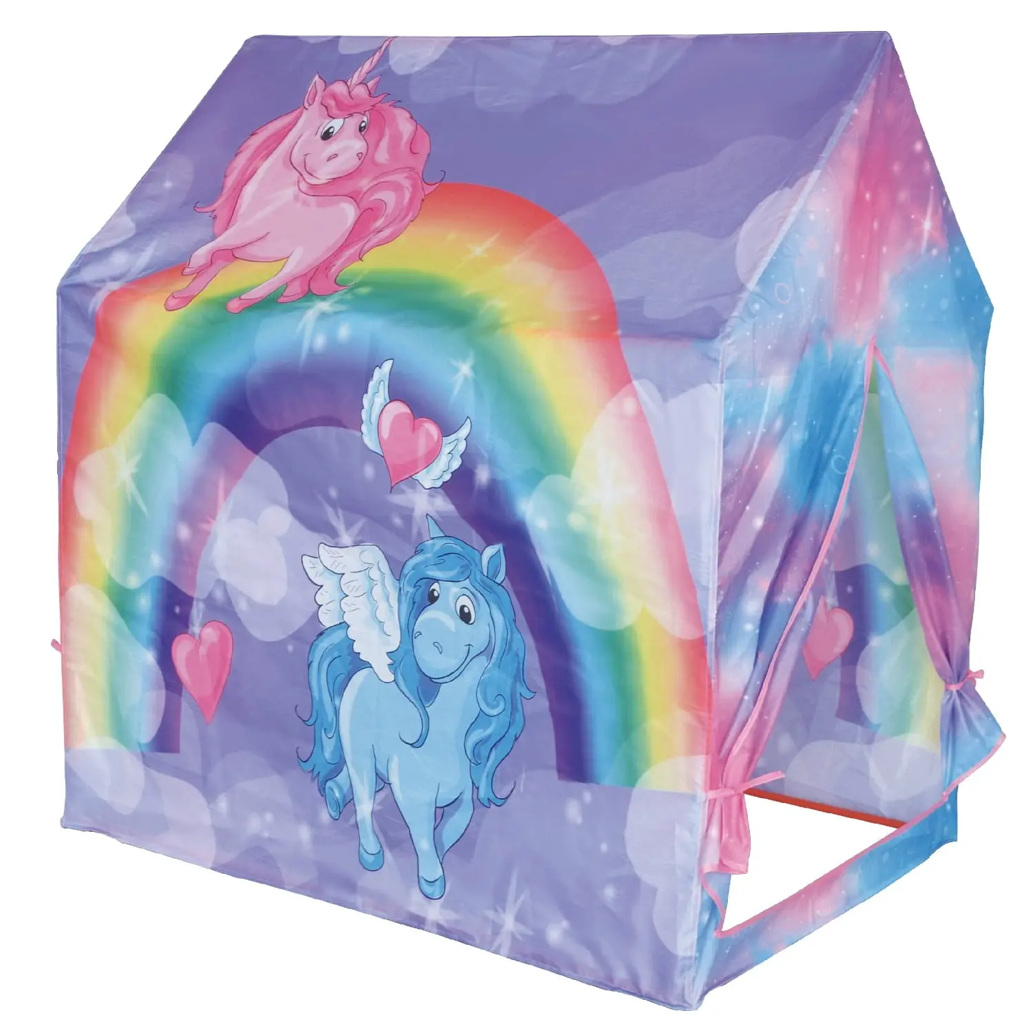 Unicorn Paradise Princess Castle, Girls Pegasus Bedroom Play Tent, Foldable Roomy Children Pony Playhouse