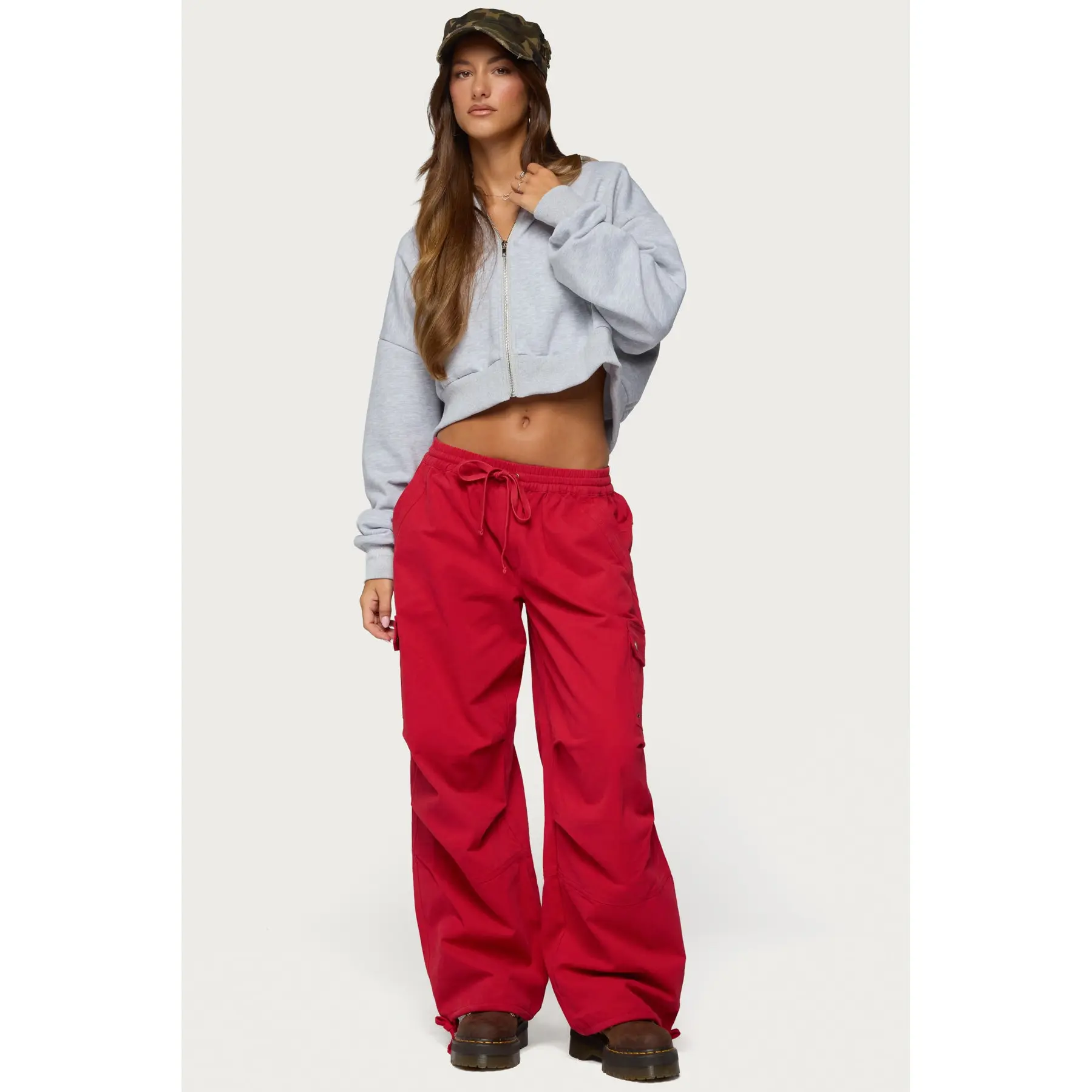 Paskal Twill Baggy Parachute Pants