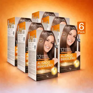 Kativa Brazilian Keratin Straightening Kit (Alisado Brasileño) - Keratina Profesional sin Formol, 1350 mL, Frizz Control for All Hair Types - Haircare Vegan