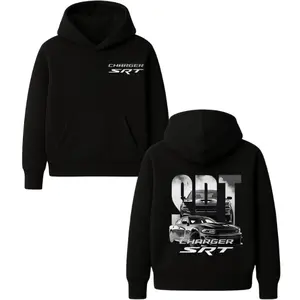 Charger SRT Hoodie – Black Pullover Hoodie Featuring High Performance Muscle Car Graphic and Bold SRT Street Racing Style Design