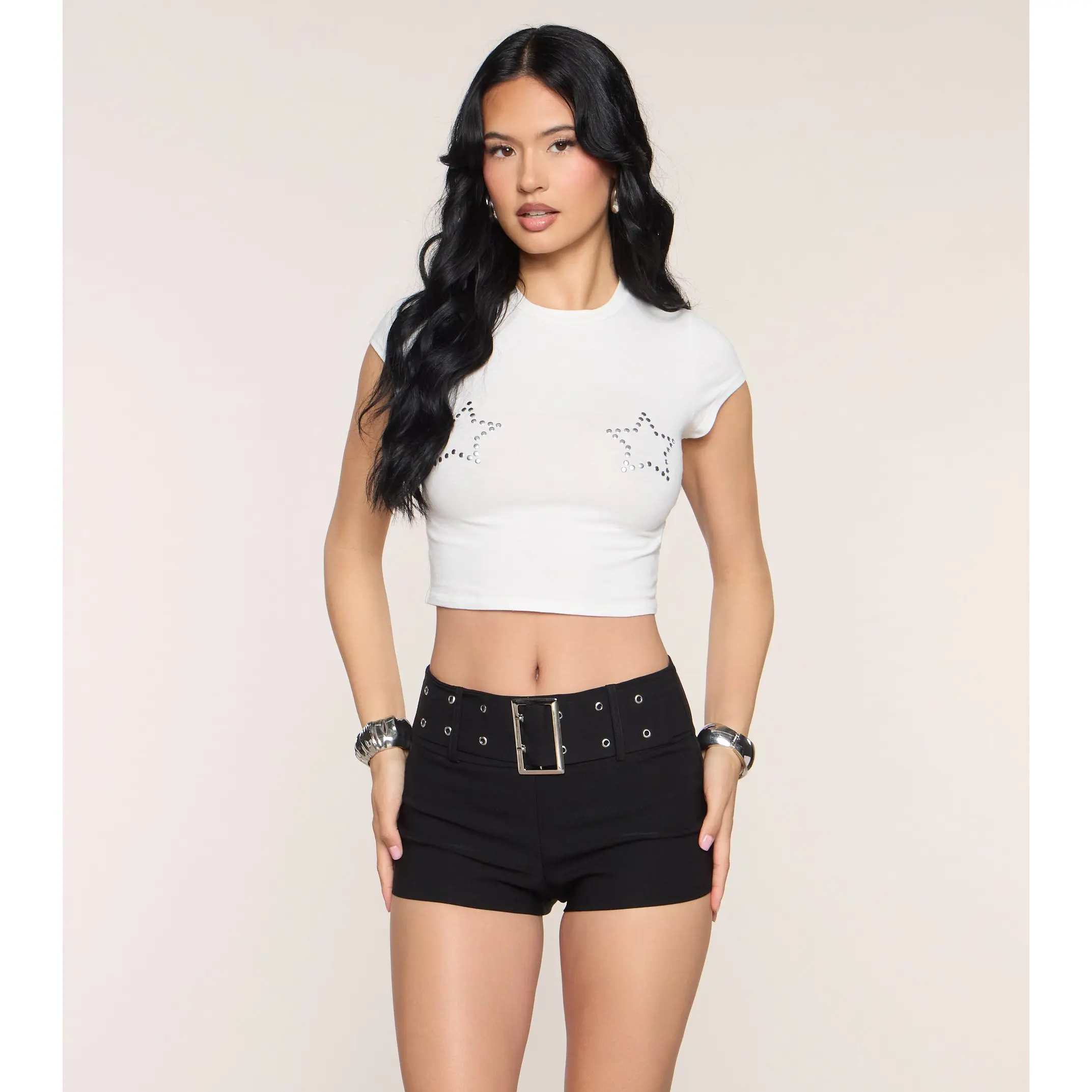 Confident Plans Belted Woven Hot Shorts