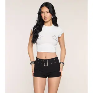 Confident Plans Belted Woven Hot Shorts